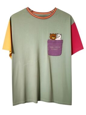 Teddy Fresh x RIPNDIP Colorblock Pocket Tee- L